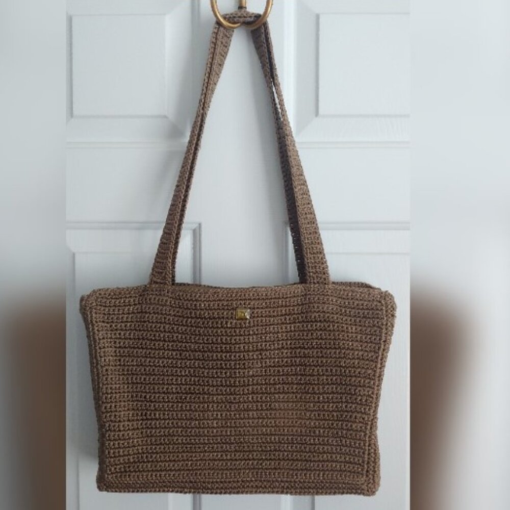 THE SAK Hobo Crochet Shoulder Bag Tan